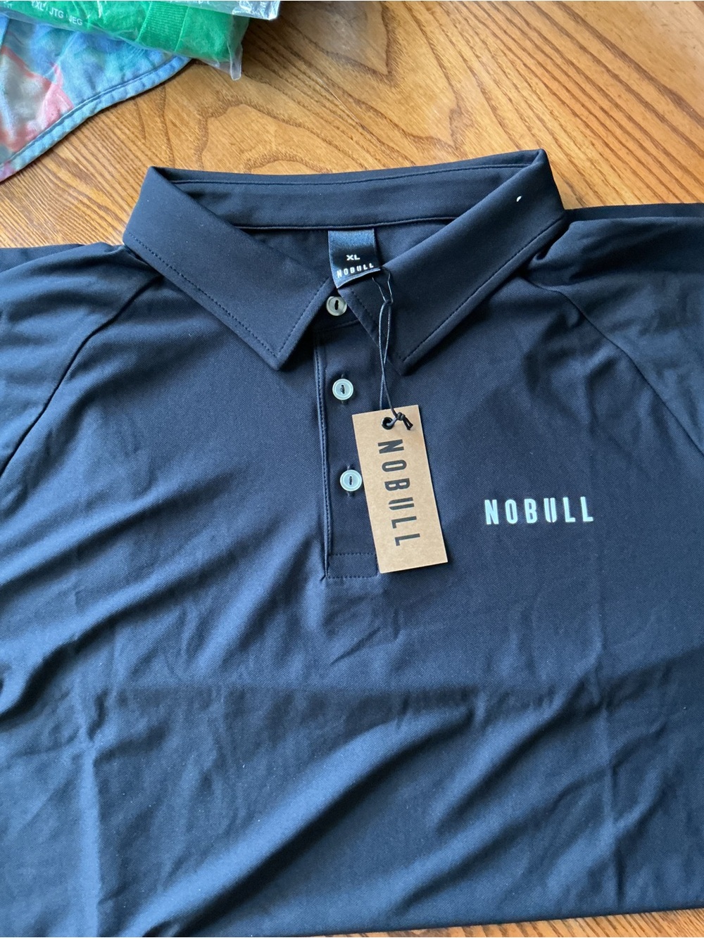 NOBULL Men's Black Polo with Subtle Logo